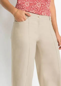 Mujer bonprix bonprix Pantalón palazzo de mezcla de lino