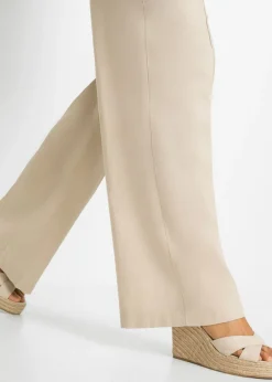 Mujer bonprix bonprix Pantalón palazzo de mezcla de lino