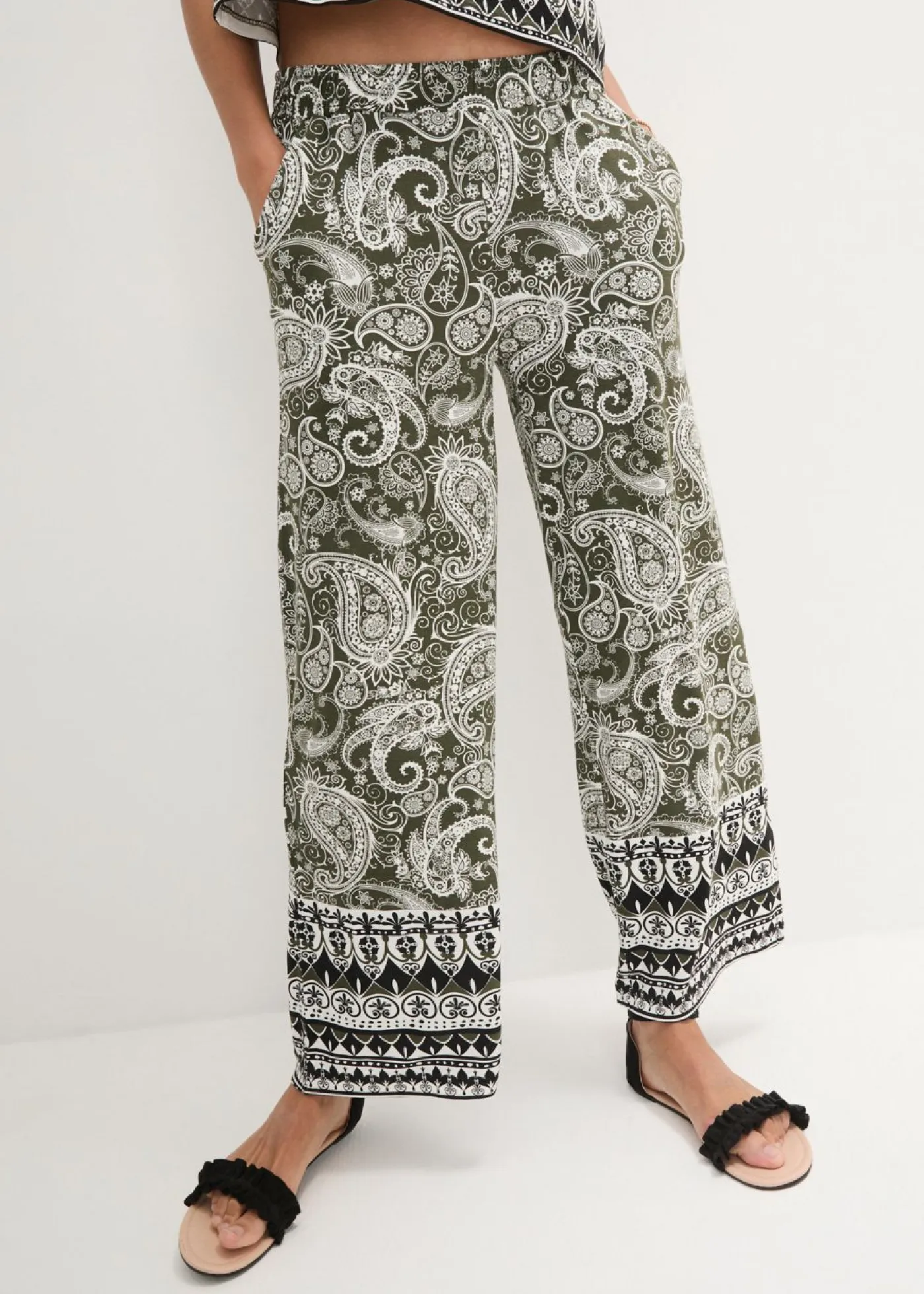 Mujer bonprix bonprix Pantalón palazzo de mezcla suave de viscosa