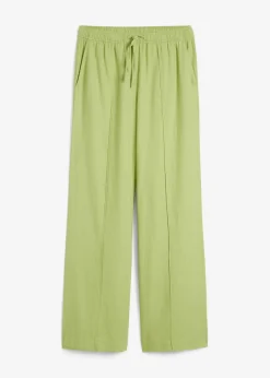 Mujer bonprix bonprix Pantalón palazzo de mezcla ligera de viscosa y lino