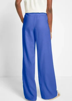 Mujer bonprix bonprix Pantalón palazzo de mezcla ligera de viscosa y lino