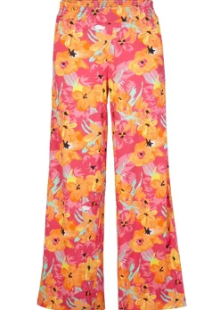 bonprix bonprix Pantalones>Pantalón Palazzo de punto de mezcla de viscosa Pink lady de flores