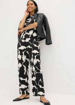 Mujer bonprix bonprix Pantalón palazzo de satén fluido