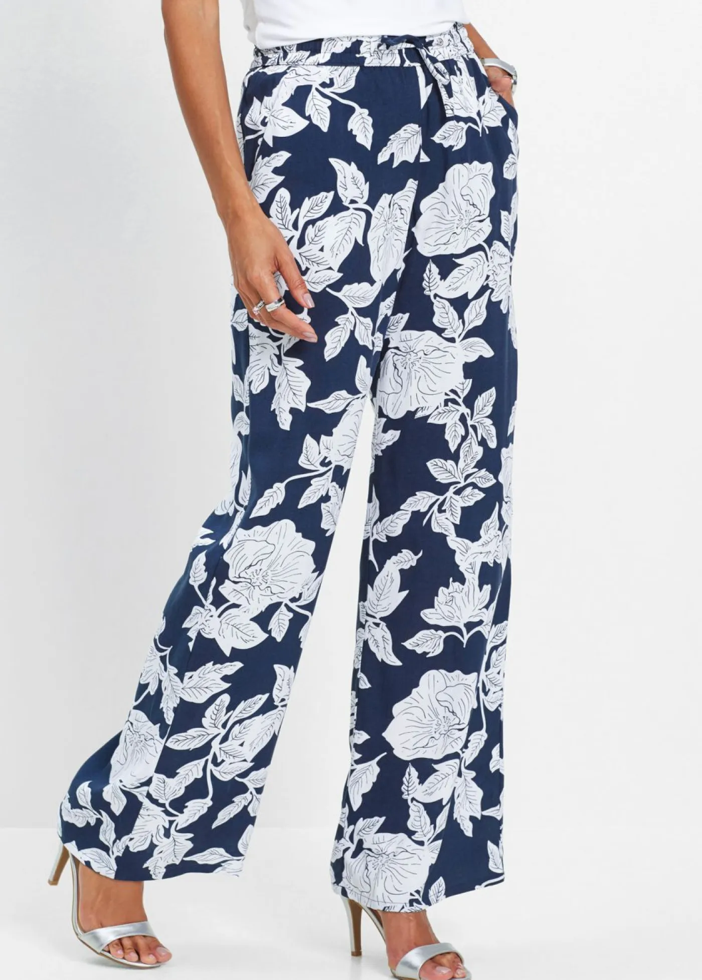 Mujer bonprix bonprix Pantalón Palazzo de viscosa fluida