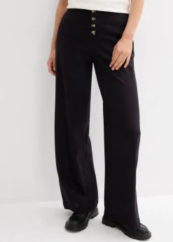 Mujer bonprix bonprix Pantalón palazzo largo con lino