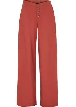 Mujer bonprix bonprix Pantalón palazzo largo con lino