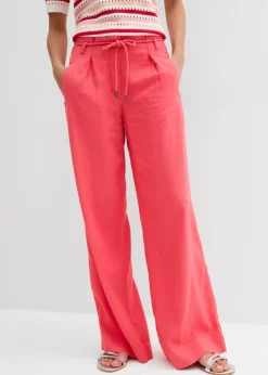 Mujer bonprix bonprix Pantalón paperbag de ligera mezcla de lino