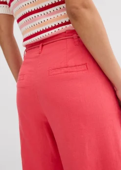 Mujer bonprix bonprix Pantalón paperbag de ligera mezcla de lino