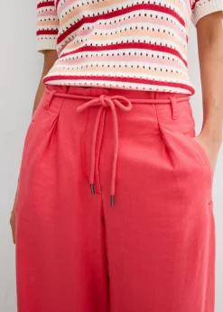 Mujer bonprix bonprix Pantalón paperbag de ligera mezcla de lino