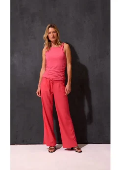 Mujer bonprix bonprix Pantalón paperbag de ligera mezcla de lino