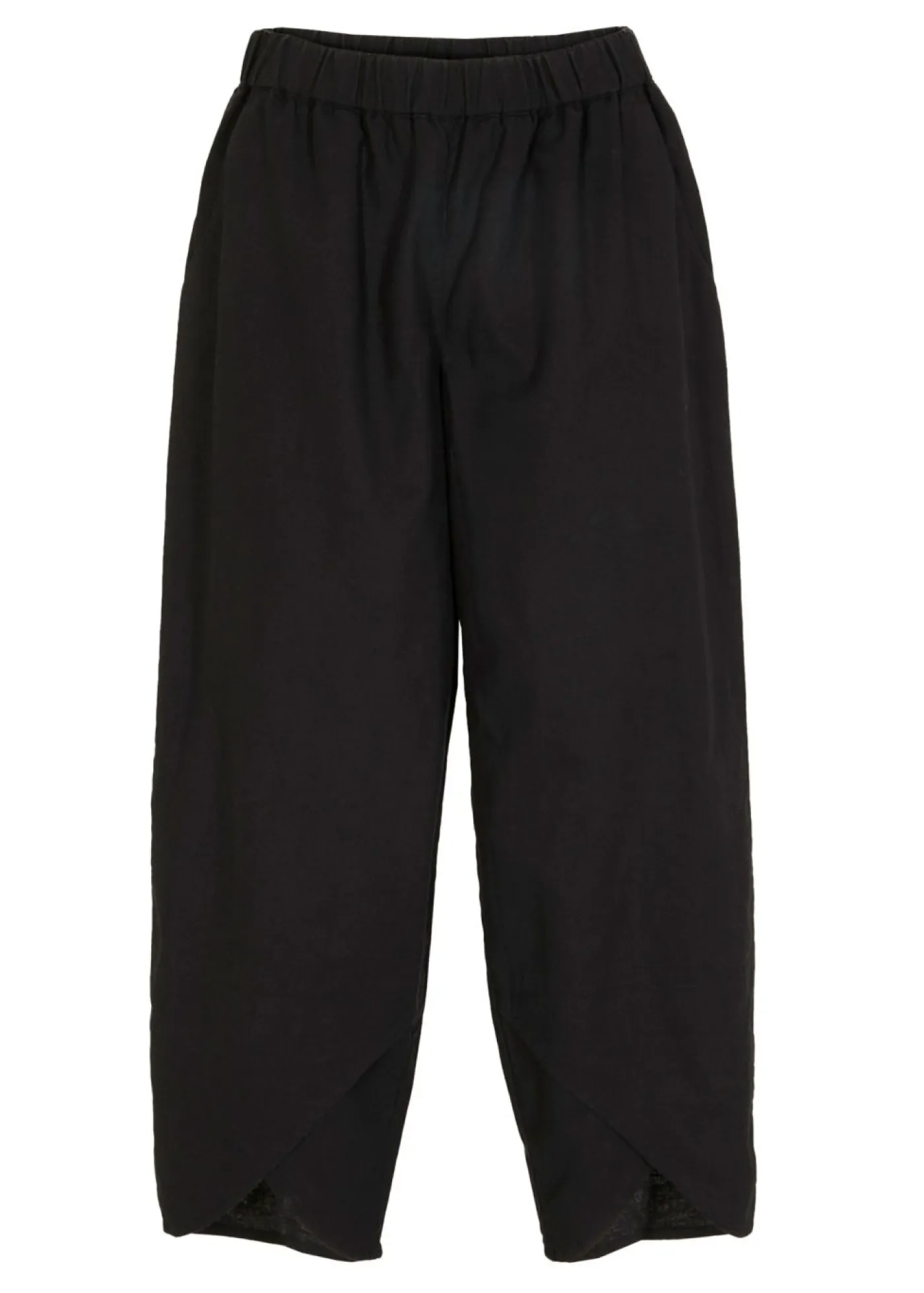 bonprix bonprix Esenciales|Pantalones>Pantalón pirata de mezcla de lino ligero Negro