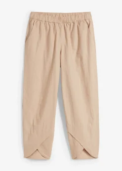 Mujer bonprix bonprix Pantalón pirata de mezcla de lino ligero