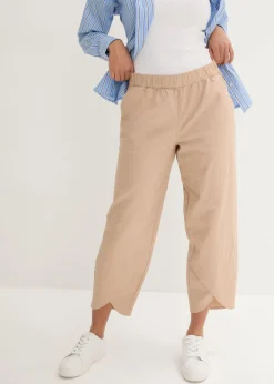 Mujer bonprix bonprix Pantalón pirata de mezcla de lino ligero
