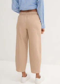 Mujer bonprix bonprix Pantalón pirata de mezcla de lino ligero