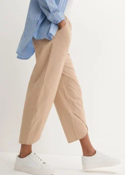 Mujer bonprix bonprix Pantalón pirata de mezcla de lino ligero