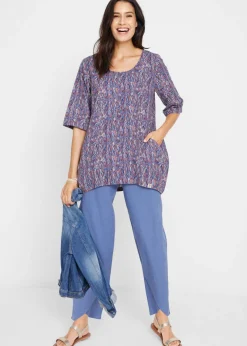 Mujer bonprix bonprix Pantalón pirata de mezcla de lino ligero