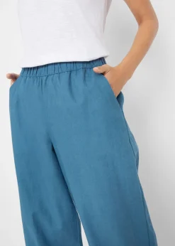 Mujer bonprix bonprix Pantalón pirata de mezcla de lino ligero