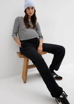 bonprix bonprix Premamá>Pantalón premamá de algodón orgánico puro con dobladillo ajustable Negro