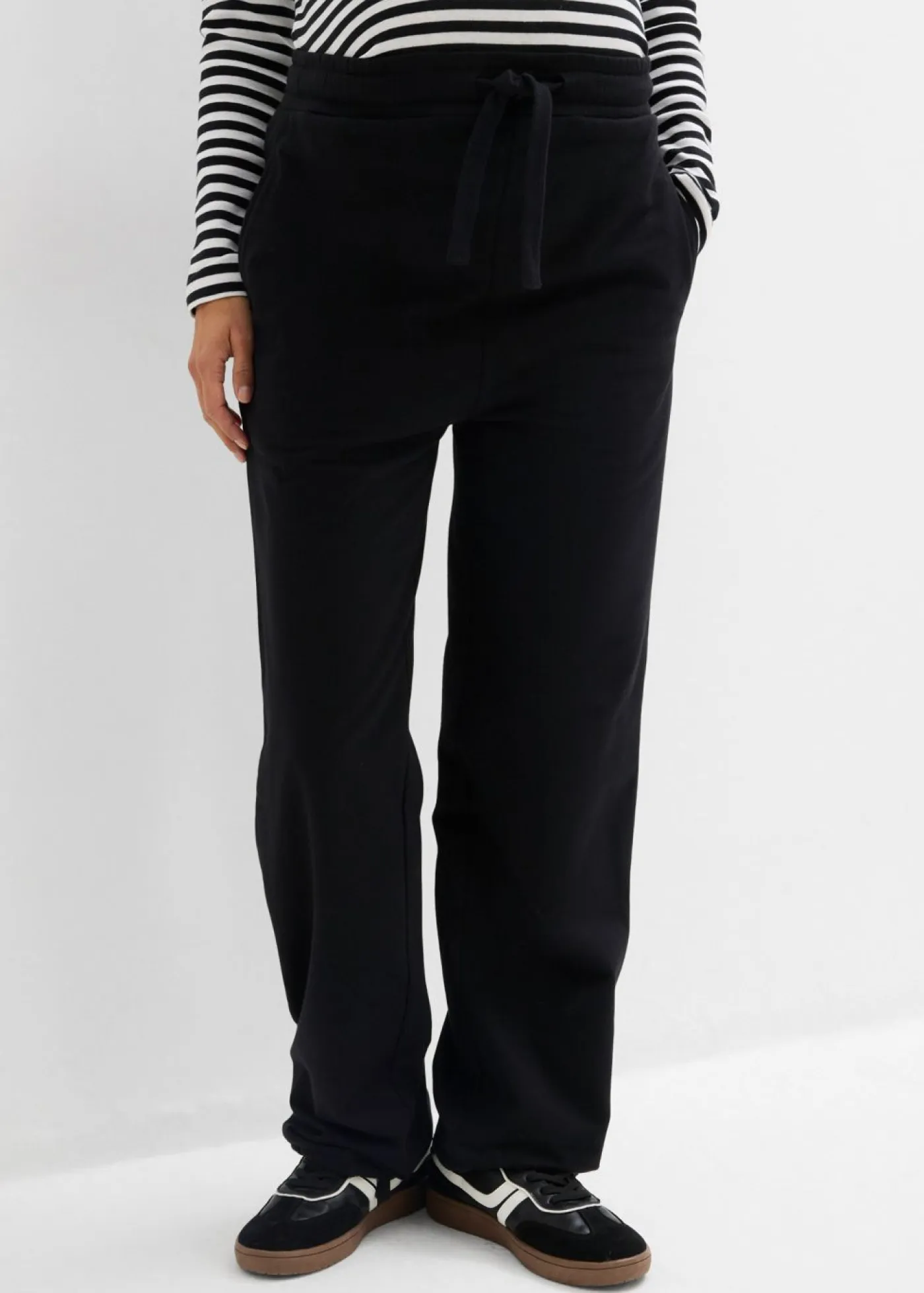 bonprix bonprix Premamá>Pantalón premamá de algodón orgánico puro con dobladillo ajustable Negro