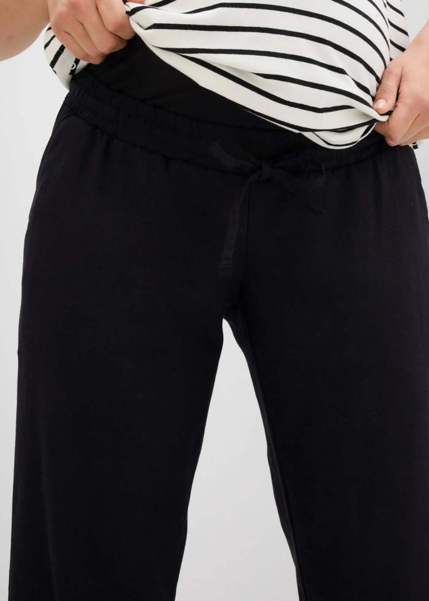 bonprix bonprix Premamá>Pantalón premamá de lino con pernera recta Negro