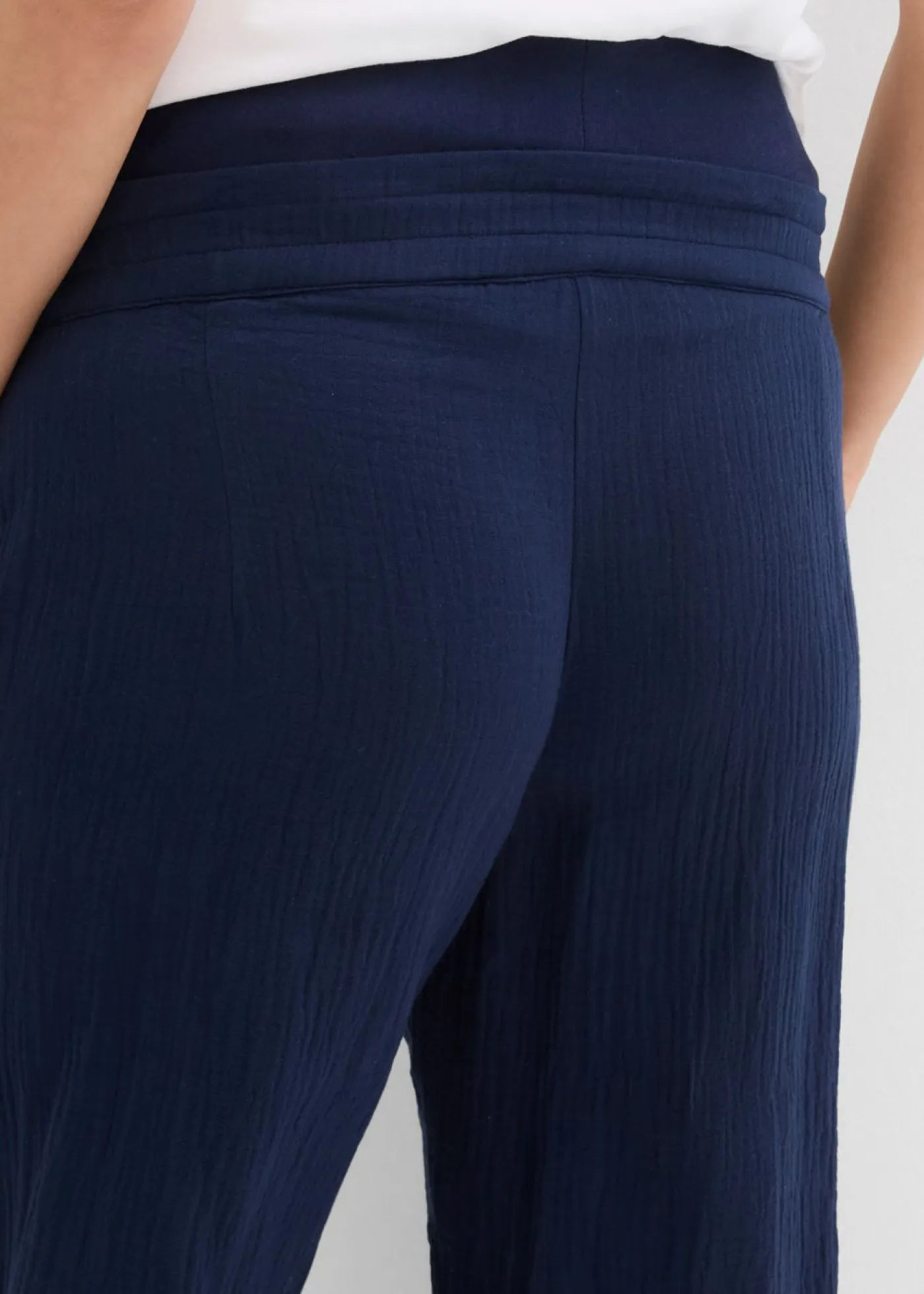 Mujer bonprix bonprix Pantalón premamá de muselina de algodón puro con corte holgado