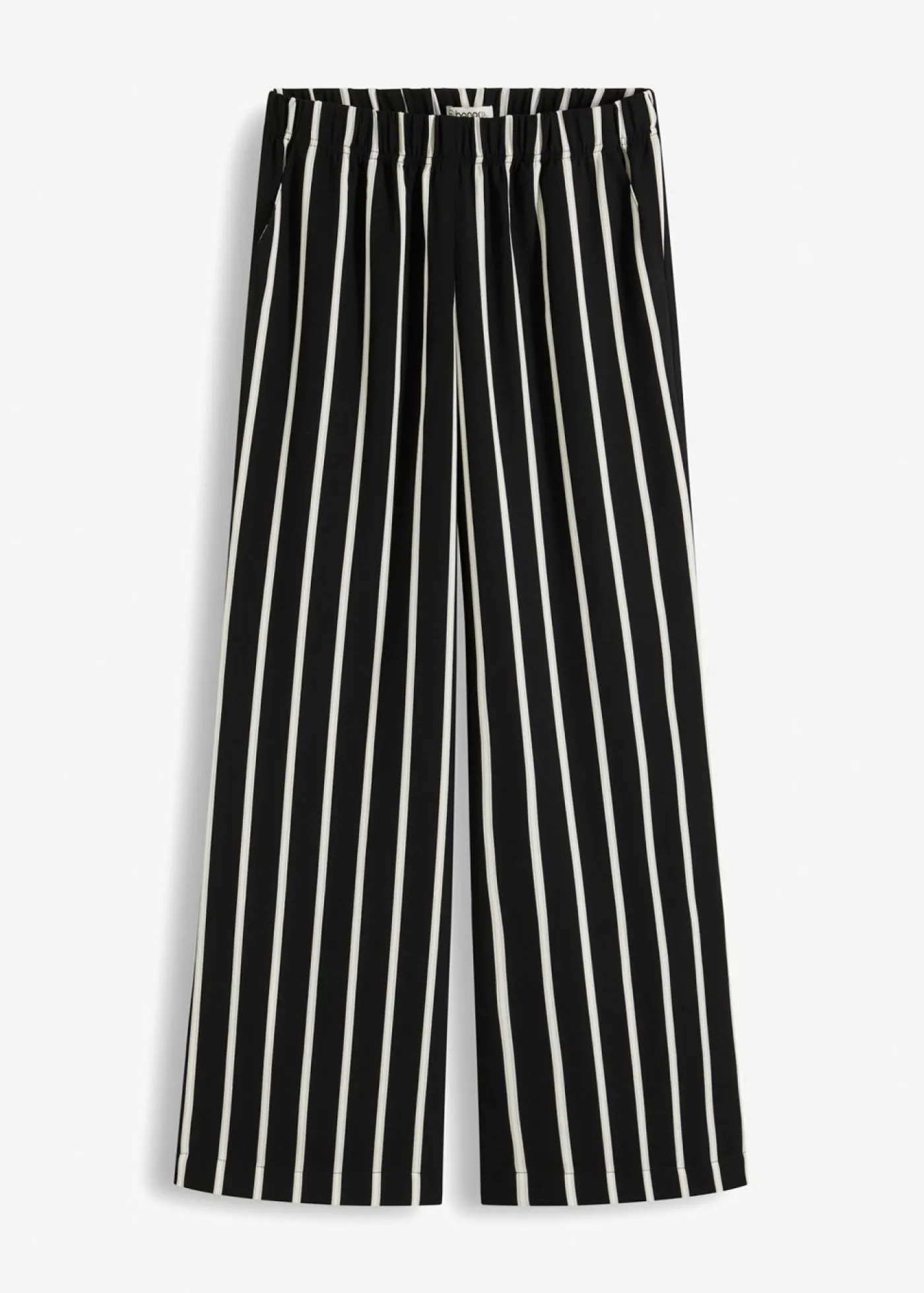 bonprix bonprix Pantalones>Pantalón sin cierre Negro-blanco con rayas