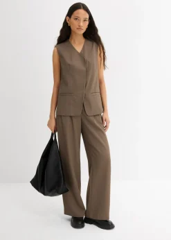 Mujer bonprix bonprix Pantalón sin cierre con estructura de sarga