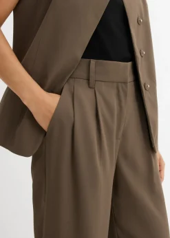 Mujer bonprix bonprix Pantalón sin cierre con estructura de sarga