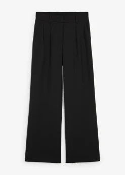 bonprix bonprix Esenciales|Pantalones>Pantalón sin cierre con estructura de sarga Negro