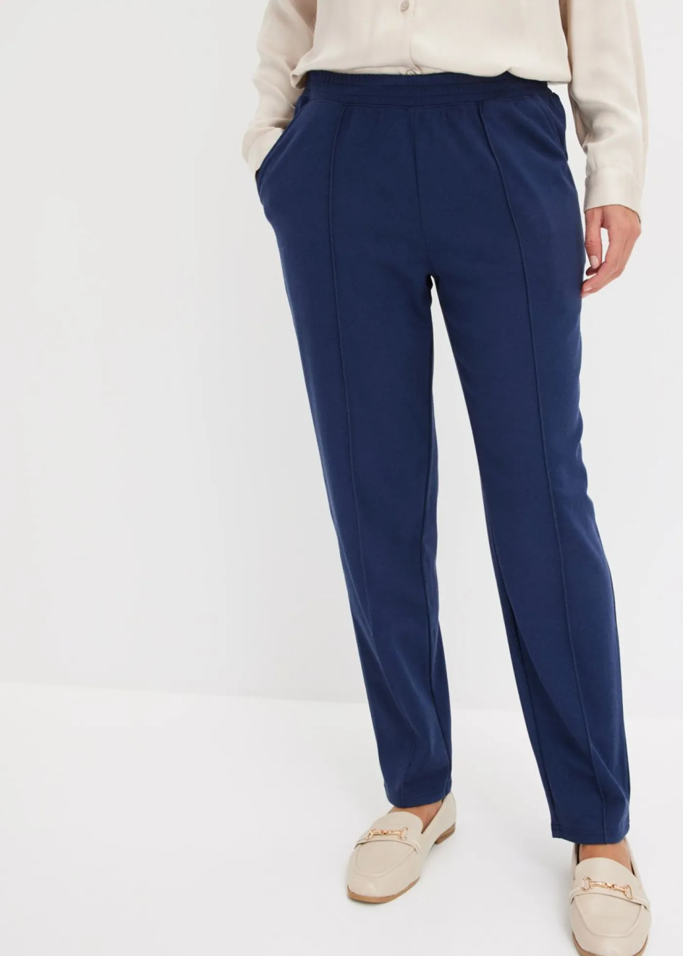 Mujer bonprix bonprix Pantalón sin cierre con ribete