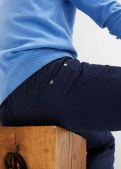 Hombre bonprix bonprix Pantalón sin cierre de algodón puro con corte recto y regular