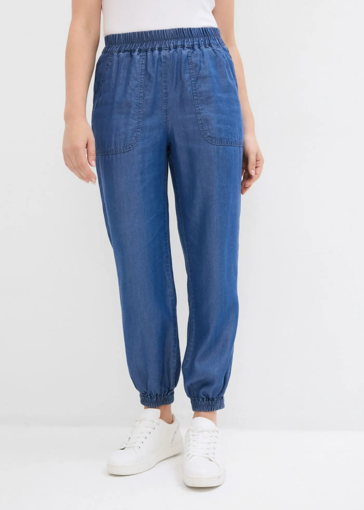 bonprix bonprix Pantalones>Pantalón sin cierre de lyocell fluido Denim