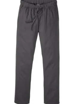 Hombre bonprix bonprix Pantalón sin cierre de mezcla de lino ligero con corte regular y forma recta