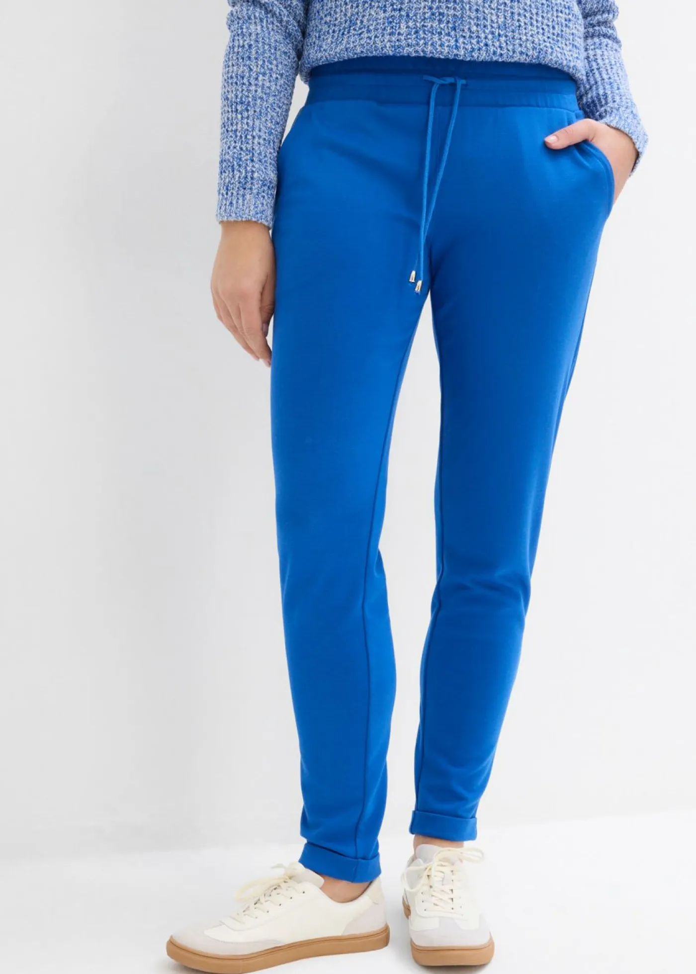 bonprix bonprix Pantalones|Novedades>Pantalón sin cierre de mezcla de viscosa Azul ártico