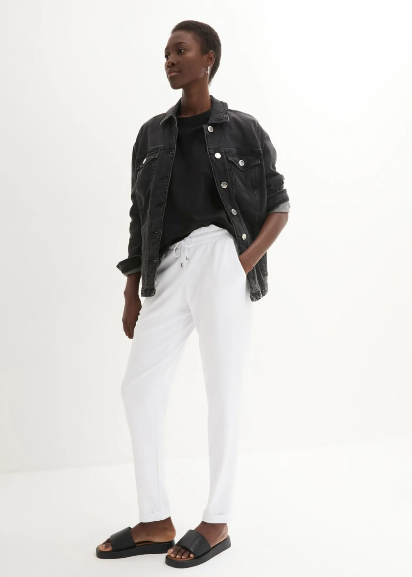 Mujer bonprix bonprix Pantalón sin cierre de mezcla de viscosa