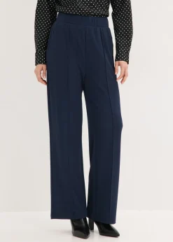 bonprix bonprix Pantalones|Novedades>Pantalón sin cierre de tejido interlock resistente Azul marino