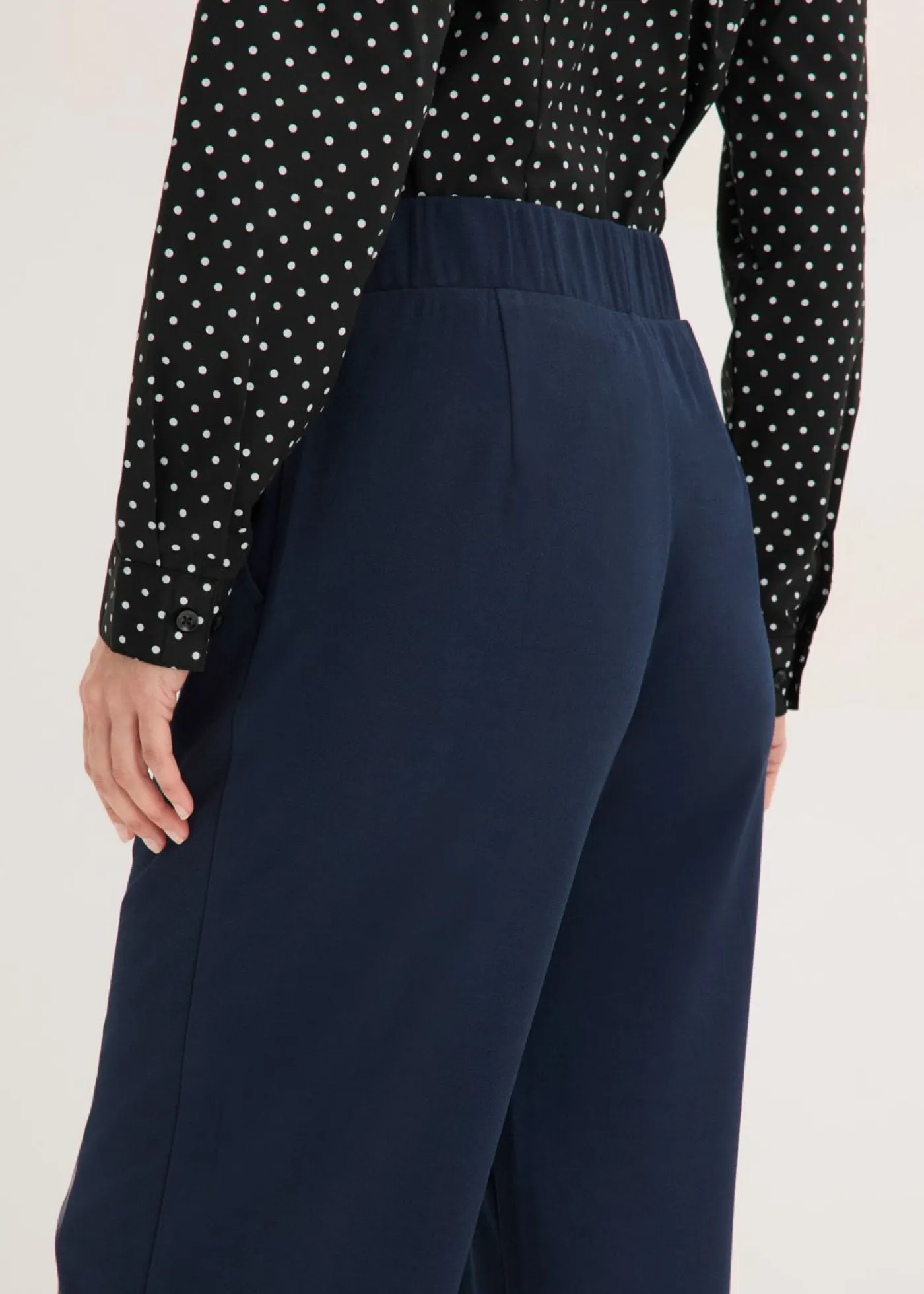 bonprix bonprix Pantalones|Novedades>Pantalón sin cierre de tejido interlock resistente Azul marino