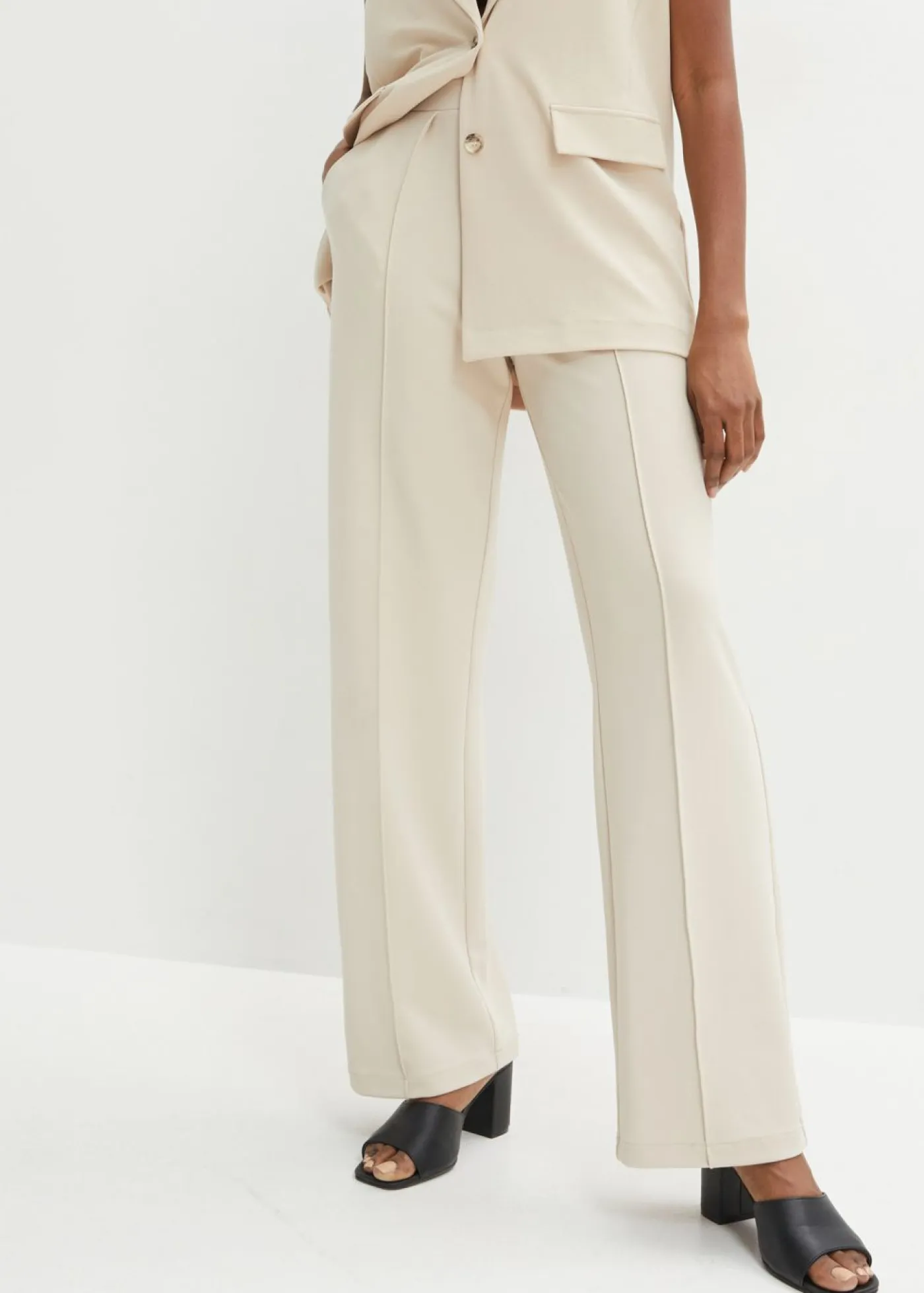 Mujer bonprix bonprix Pantalón sin cierre de tejido interlock resistente