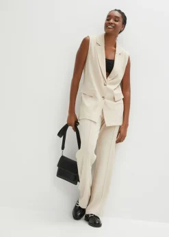 Mujer bonprix bonprix Pantalón sin cierre de tejido interlock resistente