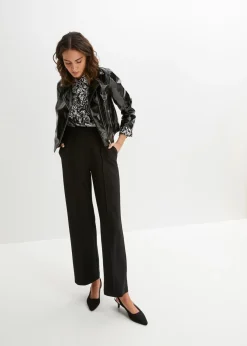 Mujer bonprix bonprix Pantalón sin cierre de tejido interlock resistente