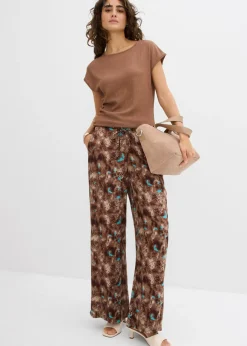 Mujer bonprix bonprix Pantalón sin cierre de viscosa fluida