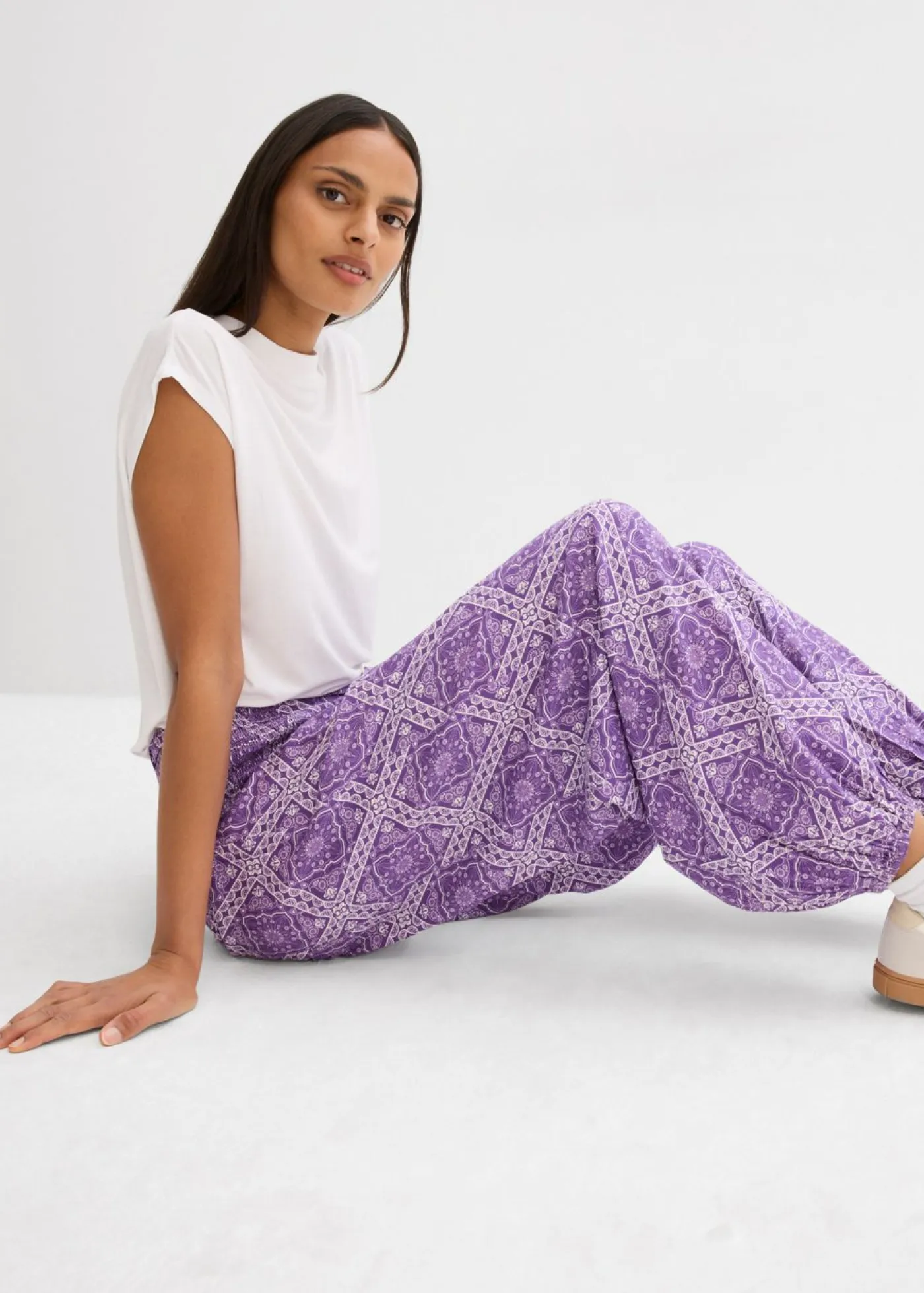 Mujer bonprix bonprix Pantalón sin cierre de viscosa fluida