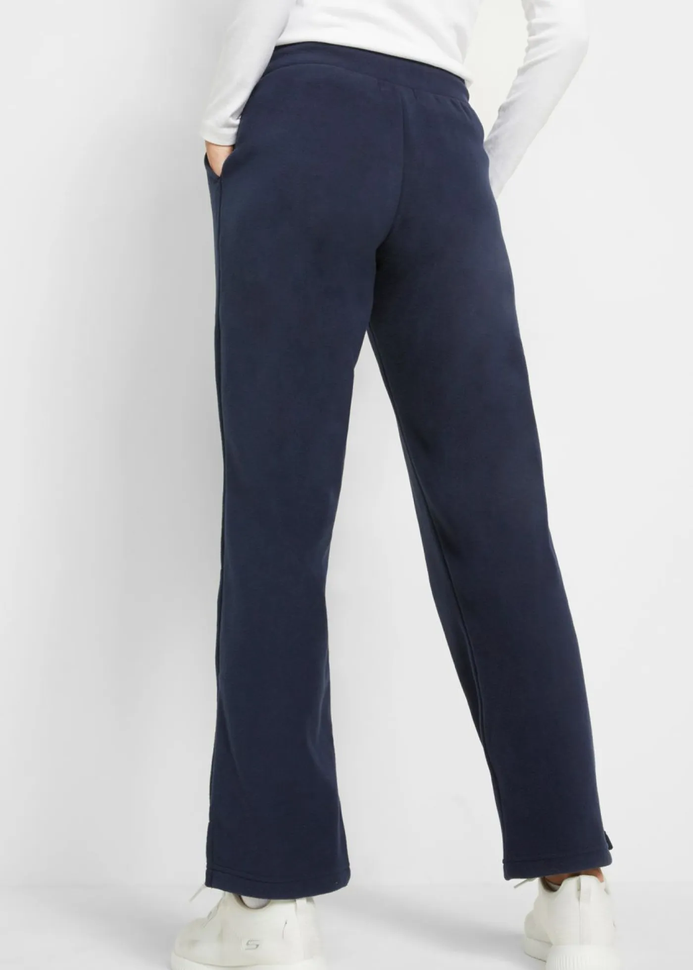 bonprix bonprix Ropa Cómoda|Pantalones>Pantalón sin cierre en tejido polar Azul marino