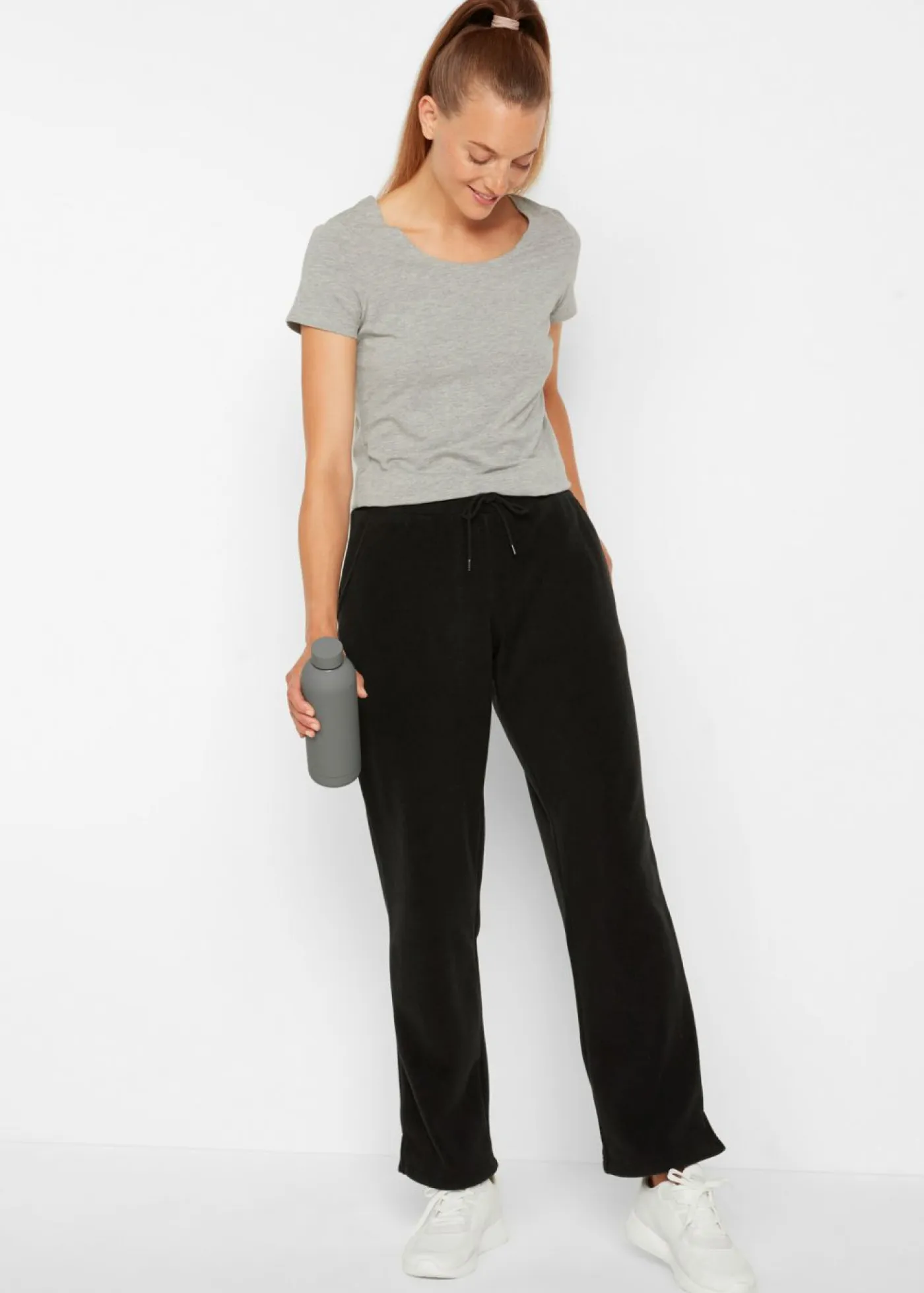 Mujer bonprix bonprix Pantalón sin cierre en tejido polar