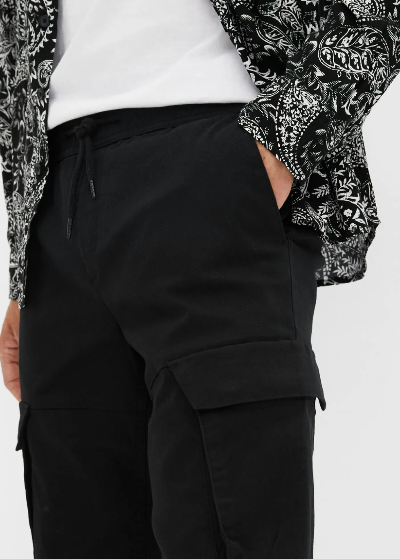 Hombre bonprix bonprix Pantalón sin cierre tipo cargo con recto y regular