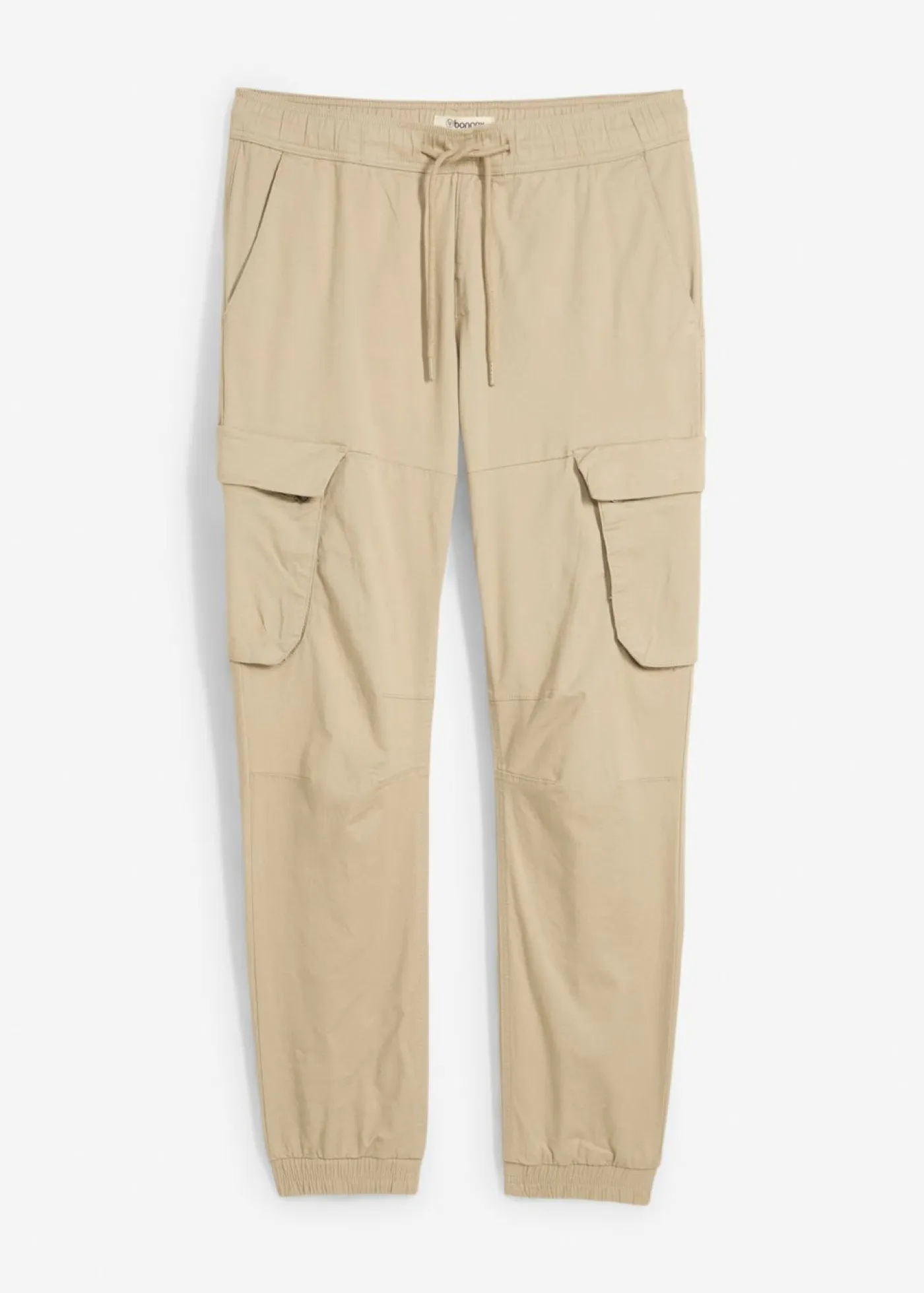 bonprix bonprix Pantalones>Pantalón sin cierre tipo cargo con recto y regular Verde aceite