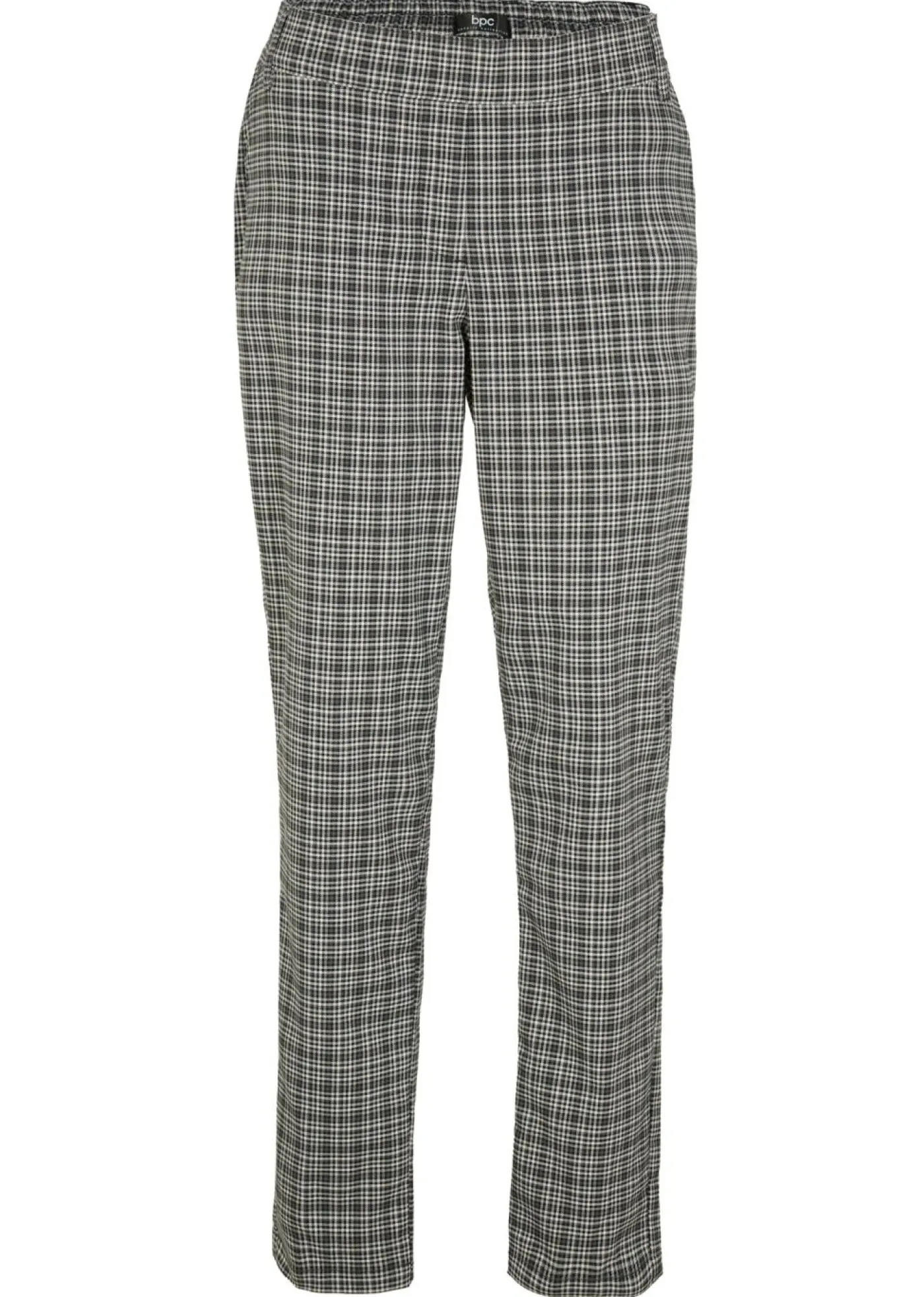 Mujer bonprix bonprix Pantalón sin cordones con estampado de cuadros