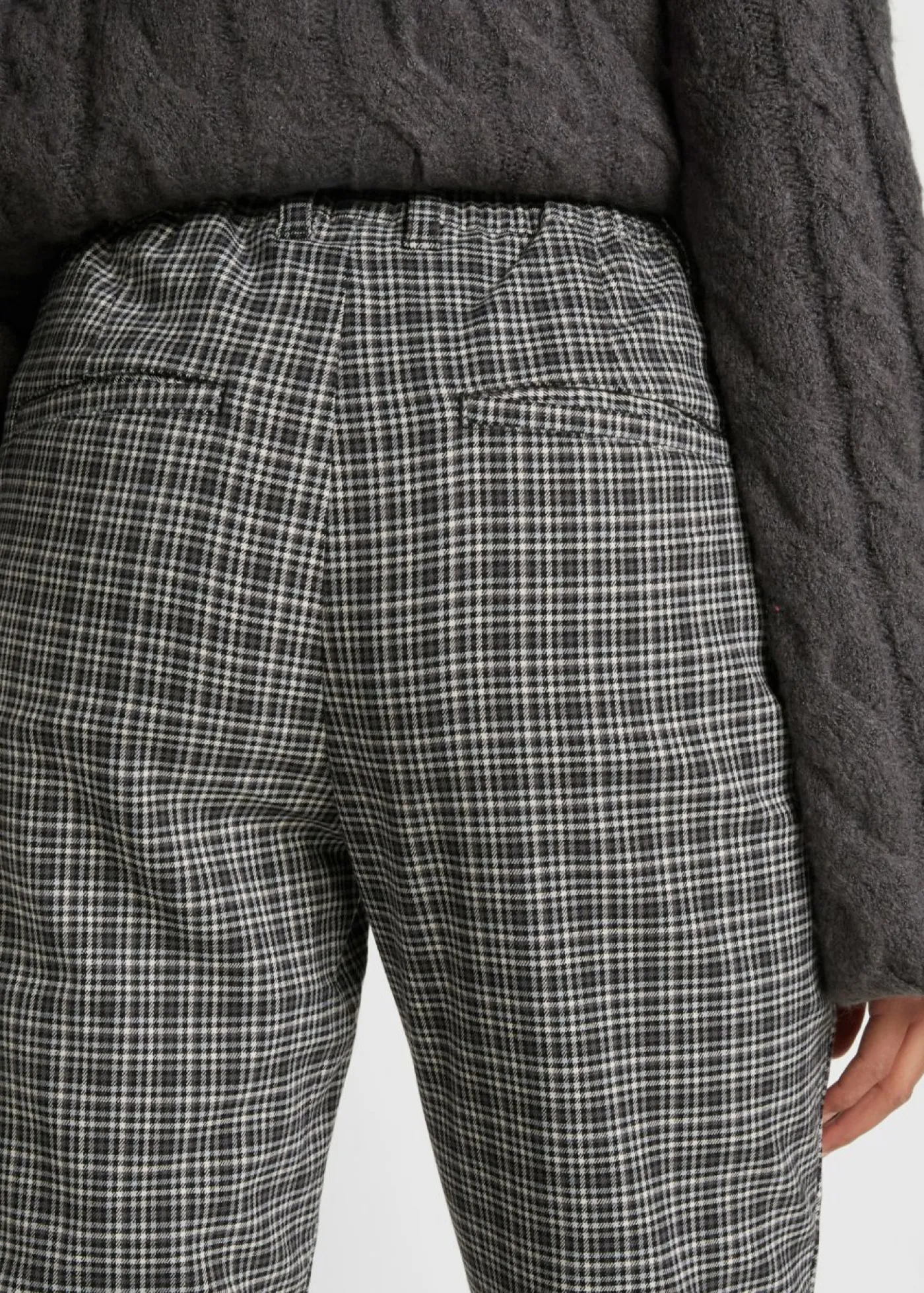 Mujer bonprix bonprix Pantalón sin cordones con estampado de cuadros