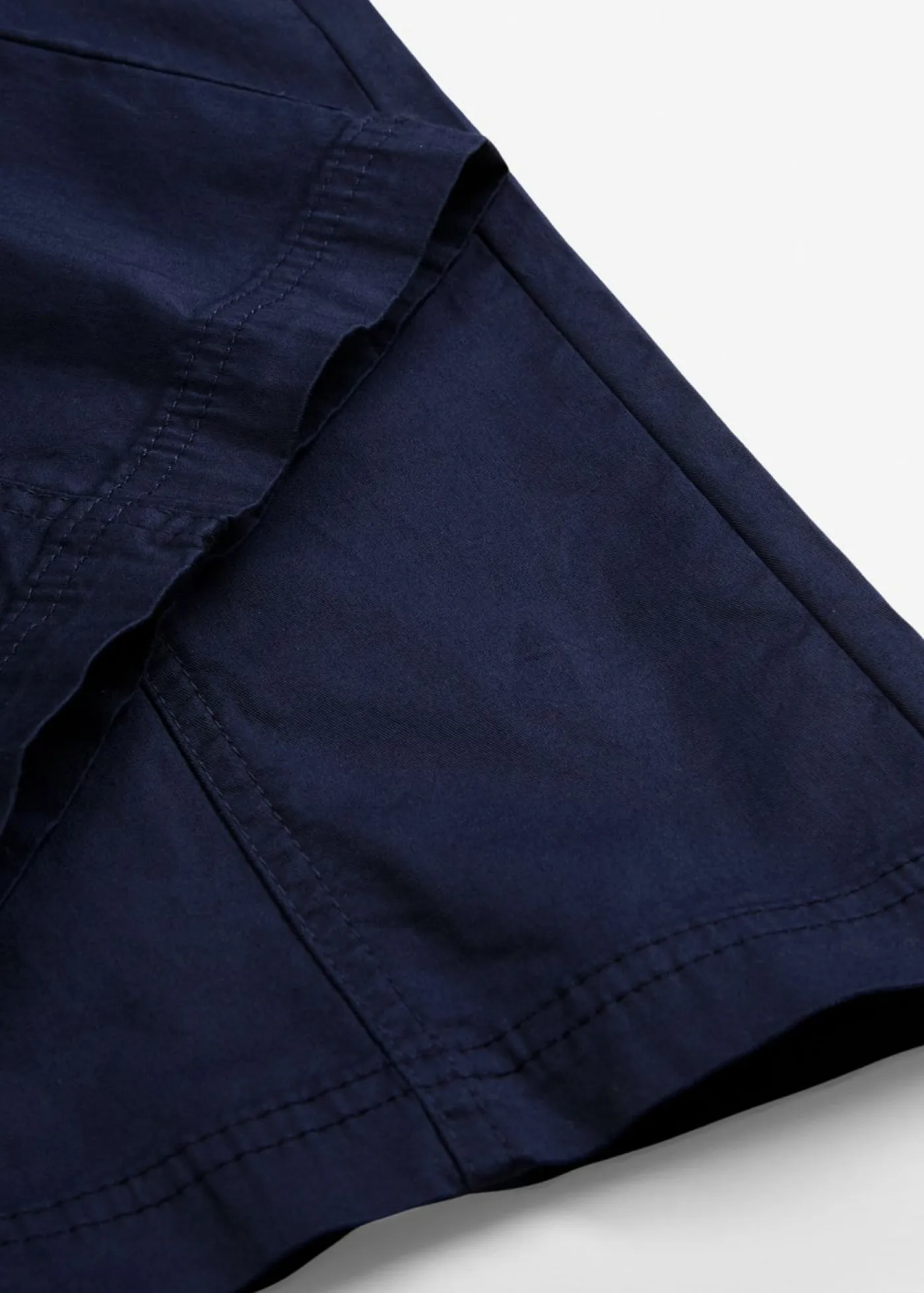 bonprix bonprix Pantalones>Pantalón tipo cargo de algodón, mid waist Azul marino