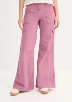 Mujer bonprix bonprix Pantalón tipo cargo de algodón puro
